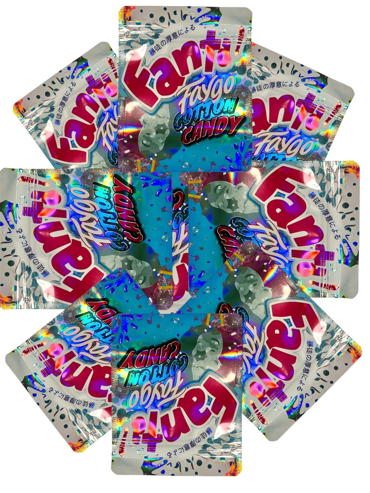 50-Count 3.5 g High-Quality Mylar Storage Baggies | Faygo cotton candy
