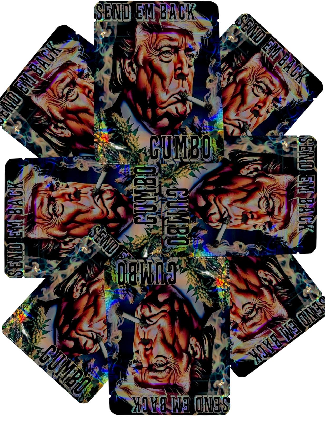50-Count 3.5 g High-Quality Mylar Storage Baggies | Trump Gumbo