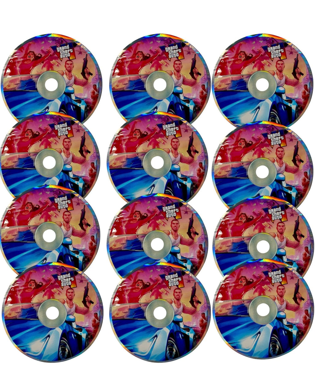 50-Count 3.5 g High-Quality Mylar Storage Baggies | GTA VI Disc theme