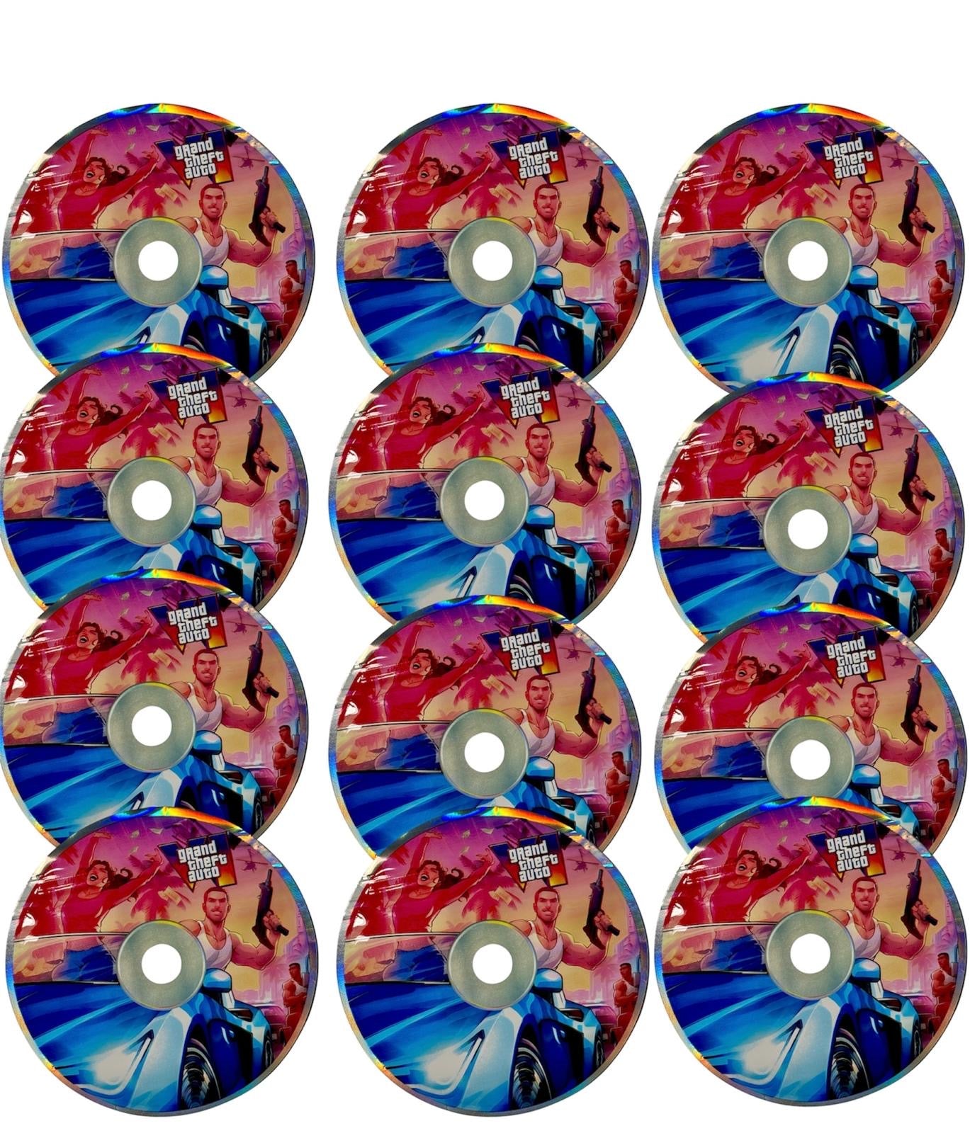 50-Count 3.5 g High-Quality Mylar Storage Baggies | GTA VI Disc theme