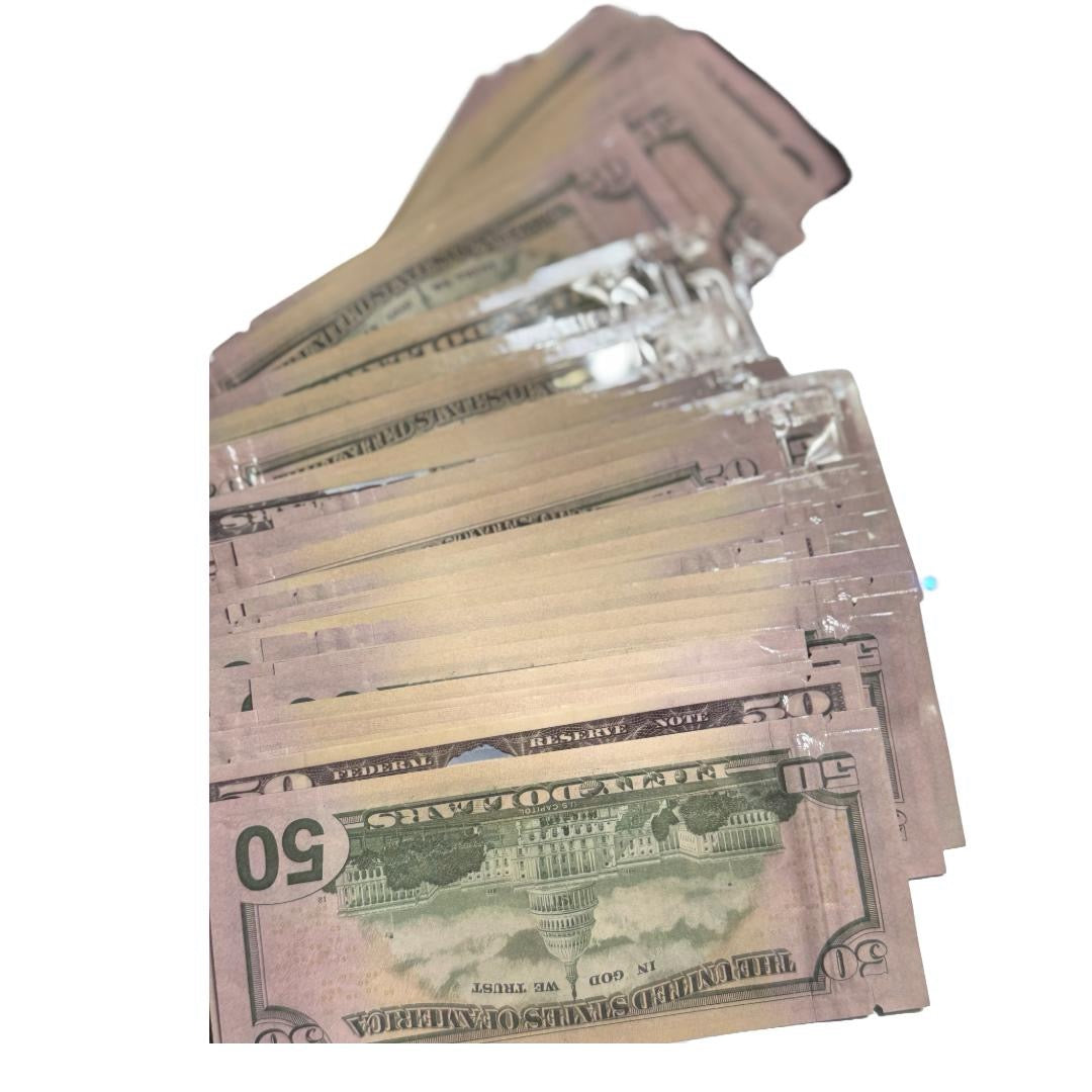 100-Count $50 Bill Mylar Baggies – Smell-Proof | Waterproof Premium Storage Bags
