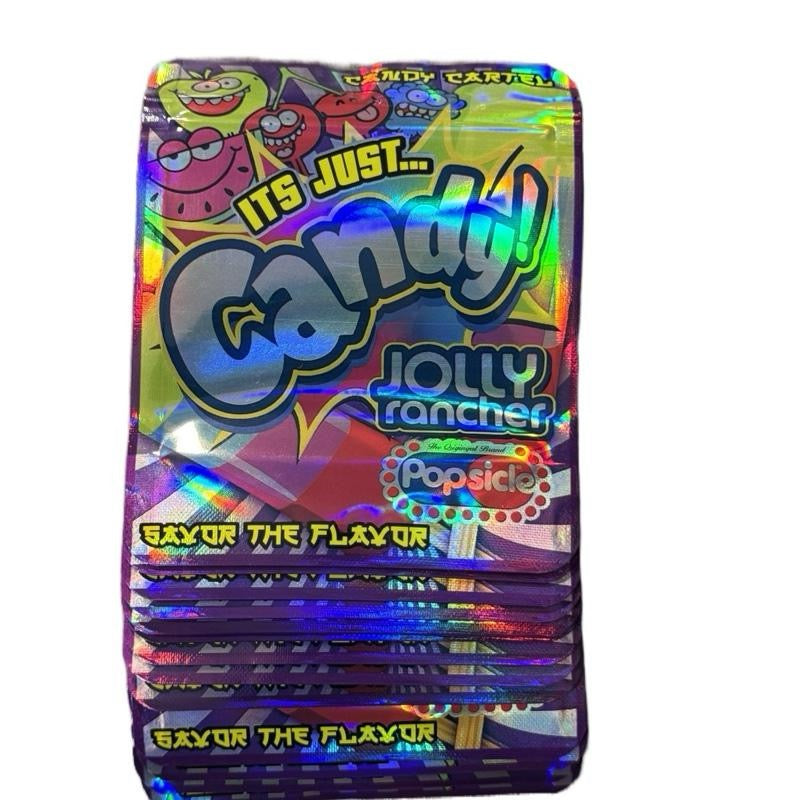 50 count Jolly Rancher IJC Themed 3.5g Limited Drop Mylar Baggies Smell Proof Waterproof Top Quality Organiser Bags for Secure Storage 50 Count - Cover